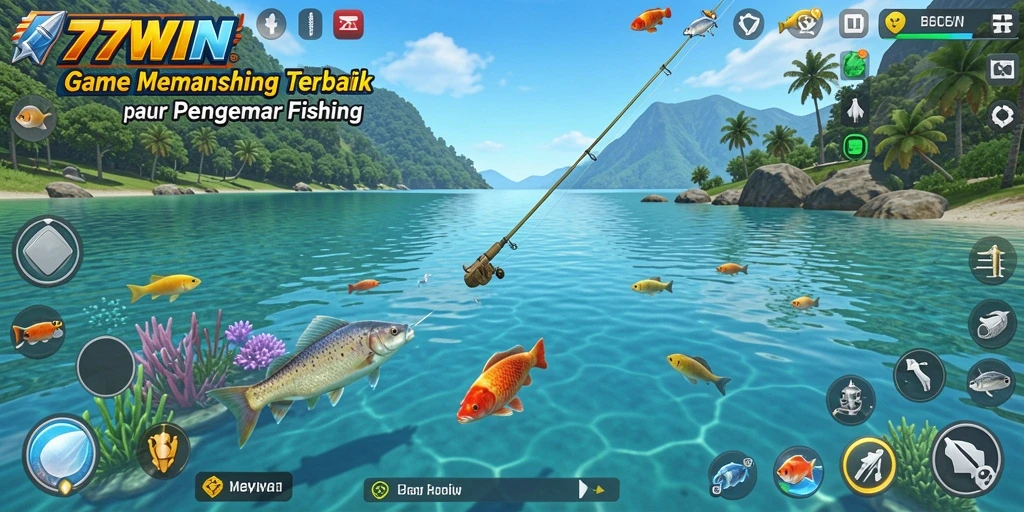 Tampilan gameplay Fishing yang menarik di 77WIN.