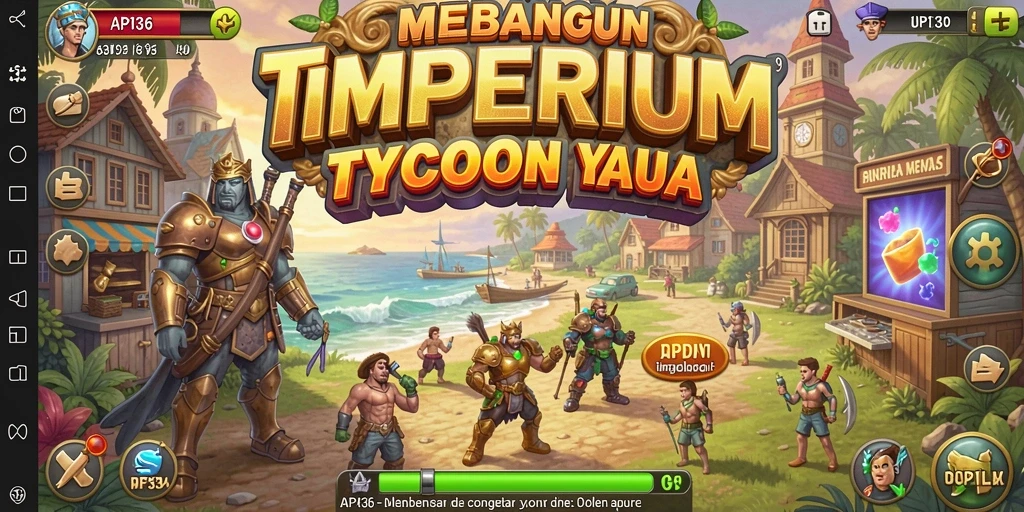 Tangkapan layar gameplay API36 yang menampilkan keseruan membangun bisnis Tycoon.