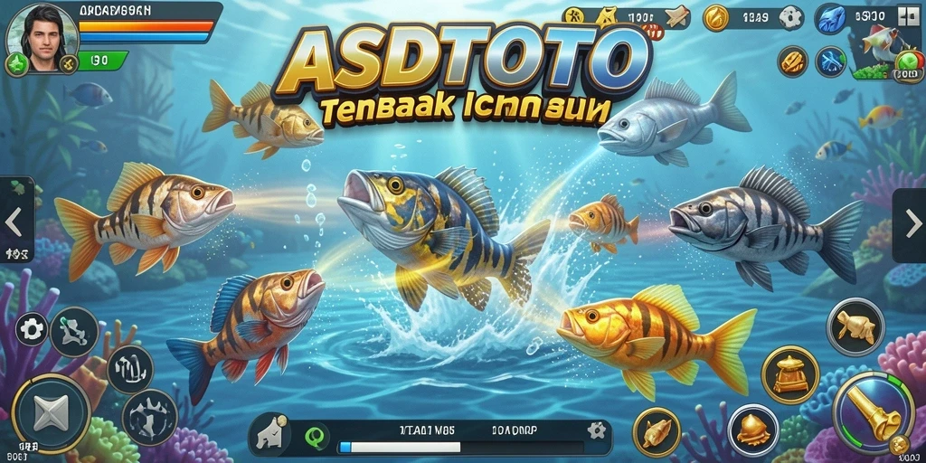 Tampilan gameplay seru dalam ASDTOTO saat menembak ikan.