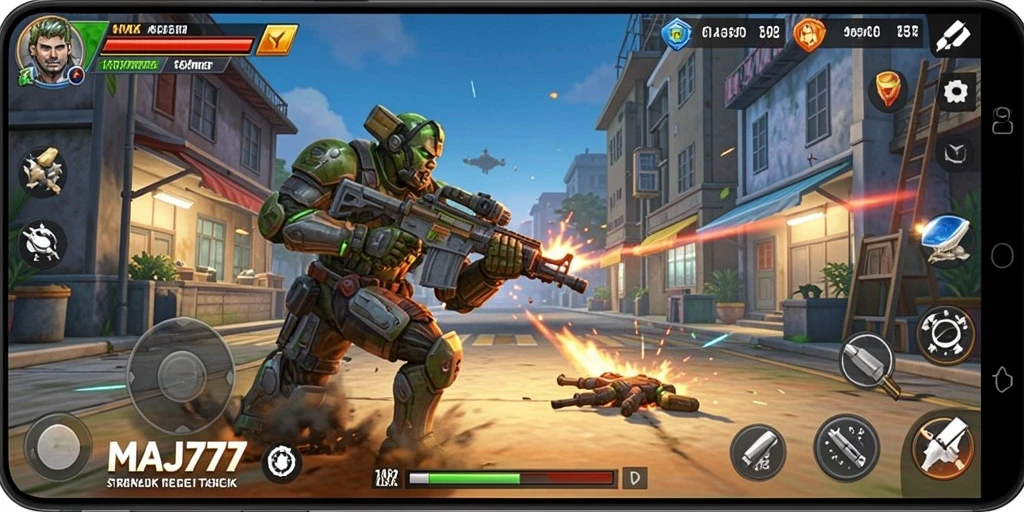 Tampilan gameplay menegangkan dari MAJ777 yang membutuhkan strategi cerdas.