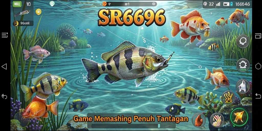 Gameplay memancing yang seru dan realistis di SR6666.